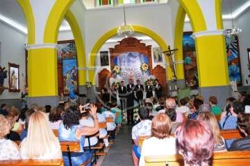 La Virgen de las Nieves estrena himno en el 75 aniversario de la Parroquia de Lomo Magullo (Foto TA)